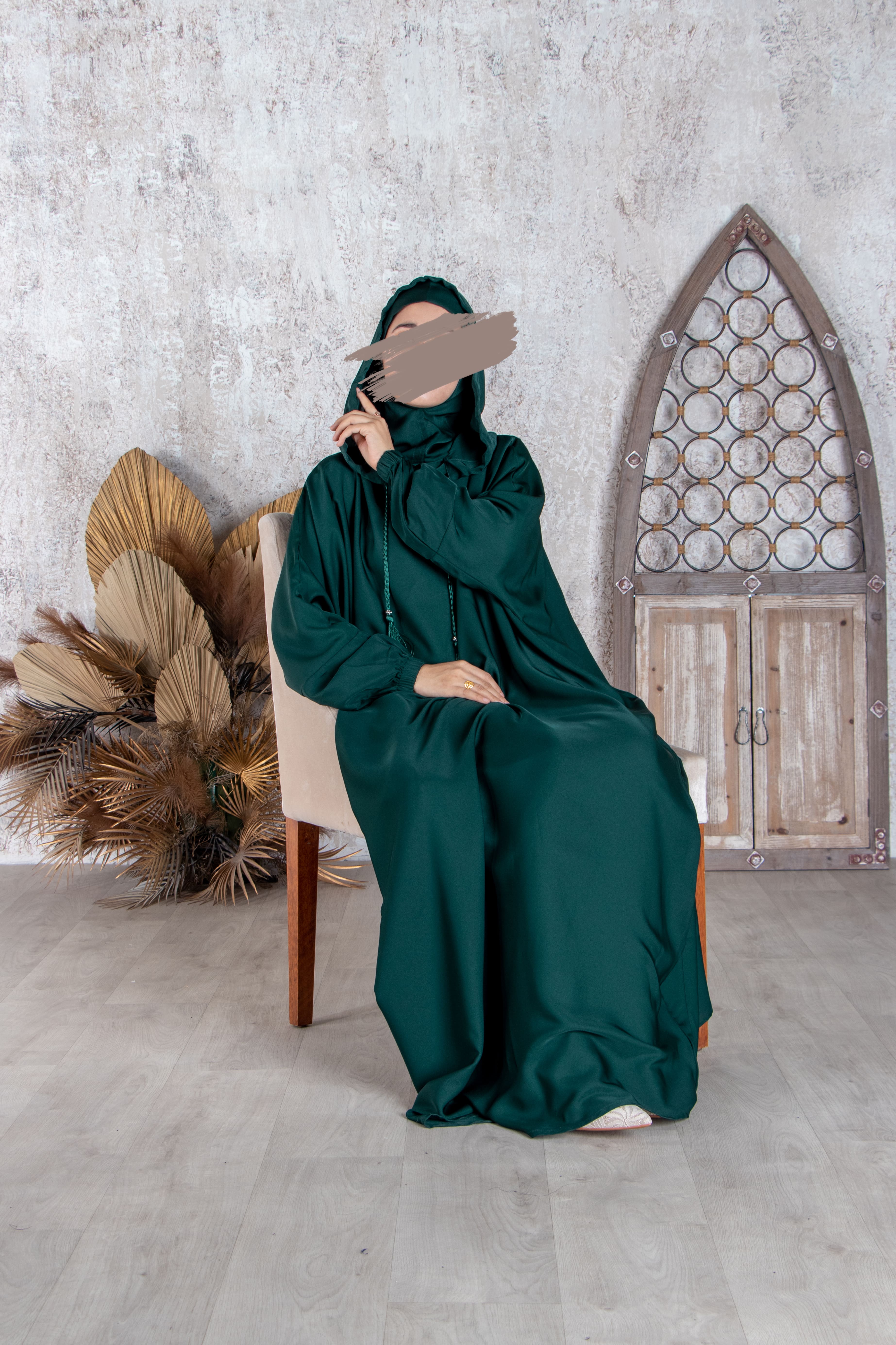 Henna Green Stylish Cap Jilbab - Jilbab - Muslim Lifestyle Store