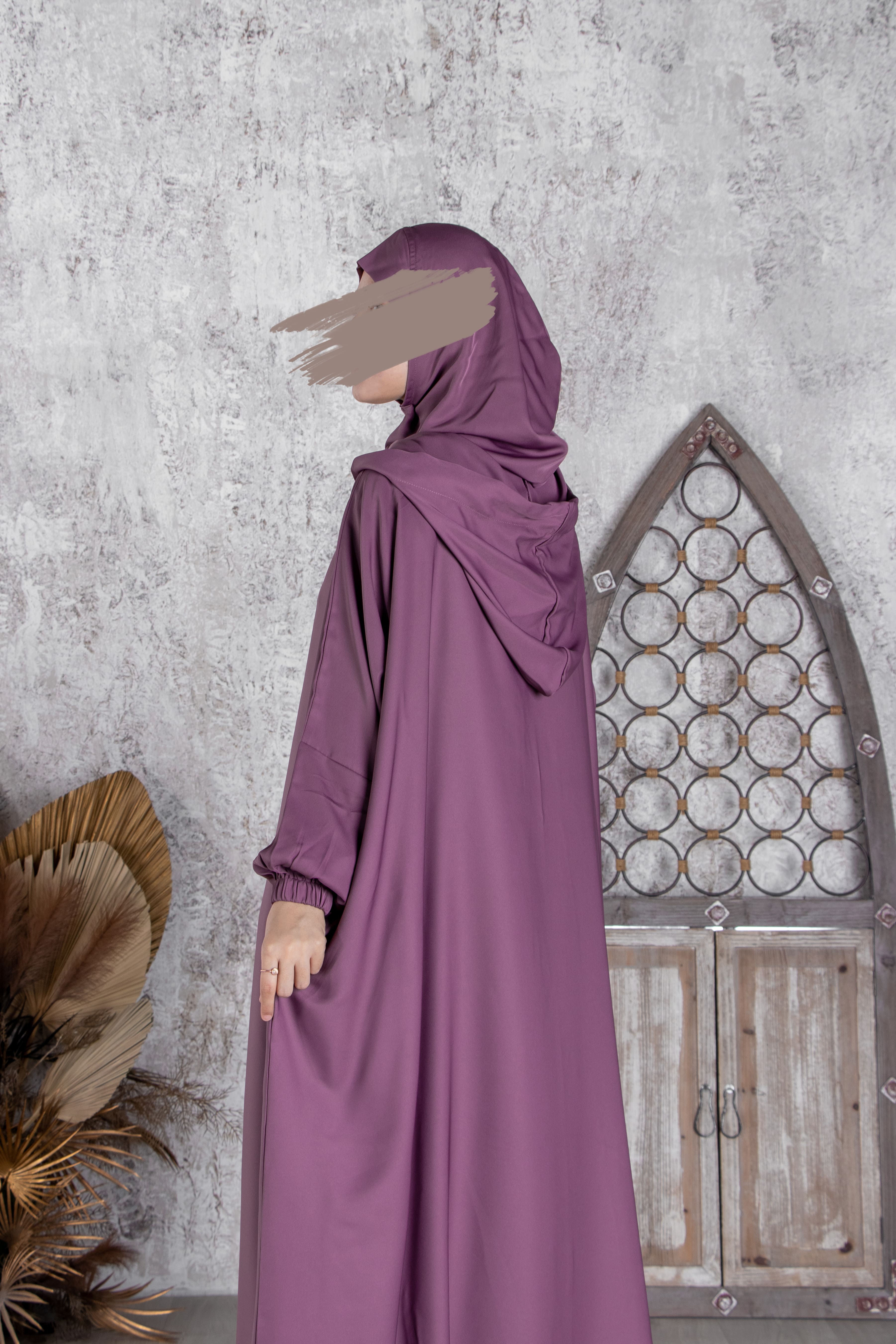 Lilac Stylish Cap Jilbab - Jilbab - Muslim Lifestyle Store