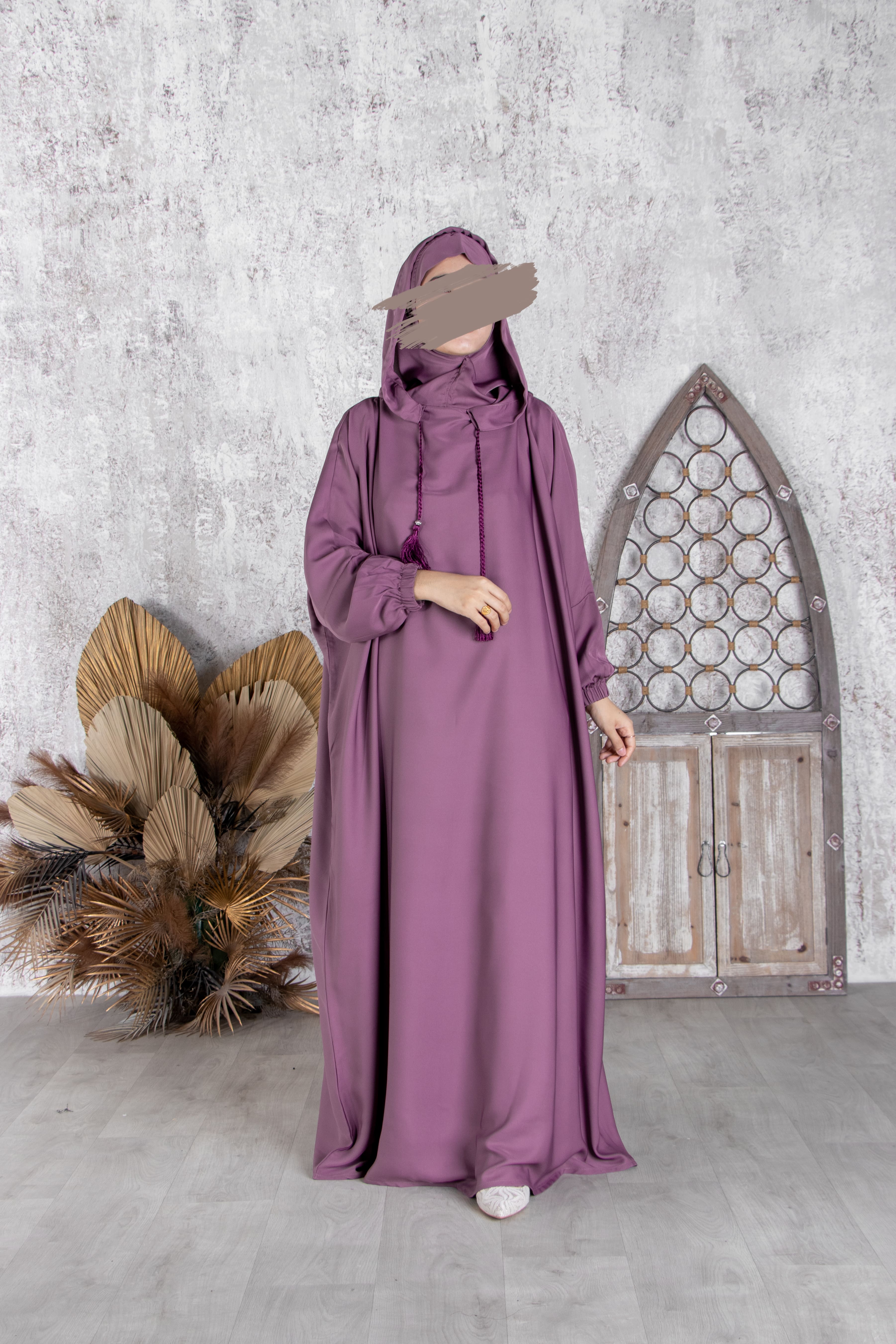 Lilac Stylish Cap Jilbab - Jilbab - Muslim Lifestyle Store