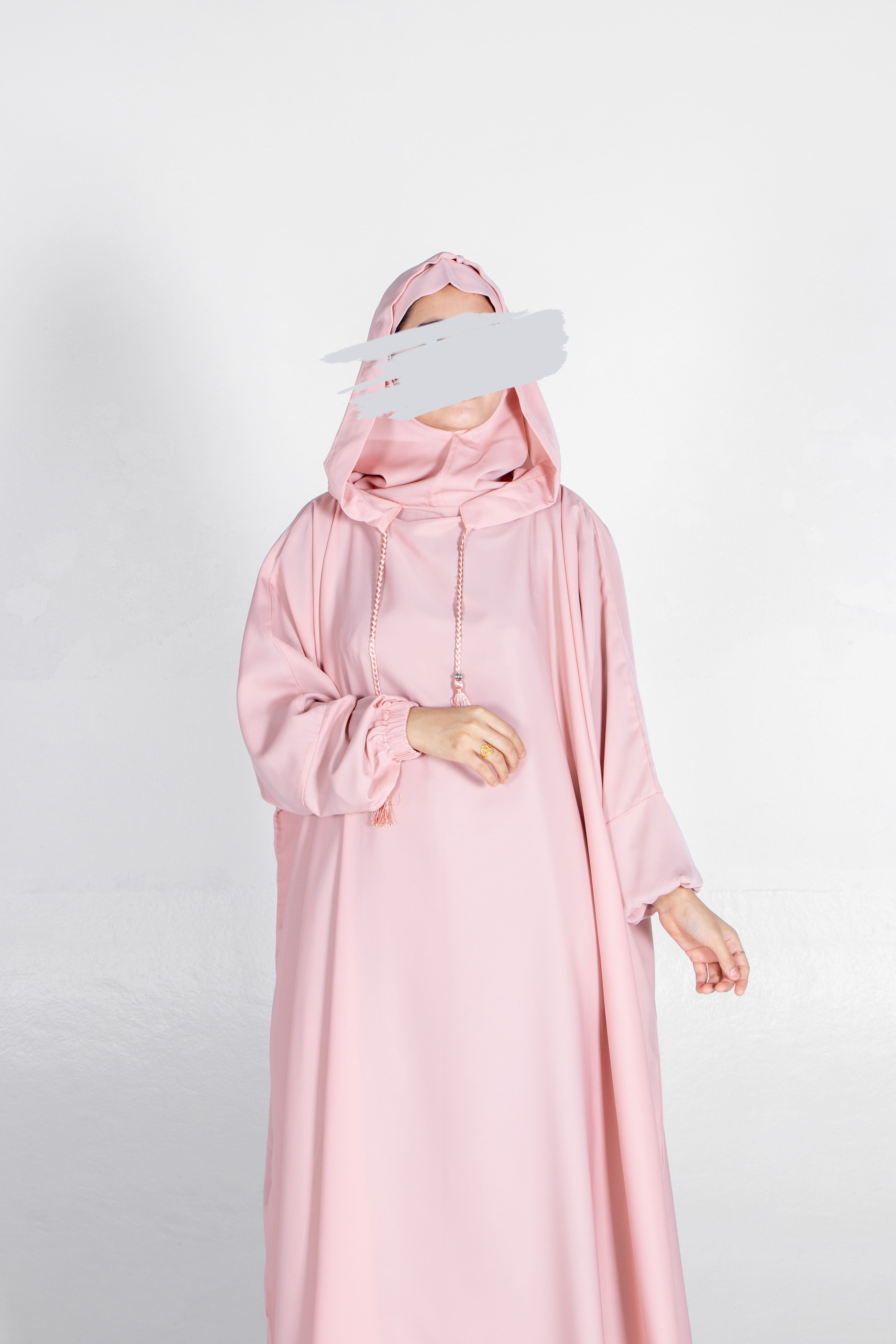 Light Pink Stylish Cap Jilbab - Jilbab - Muslim Lifestyle Store