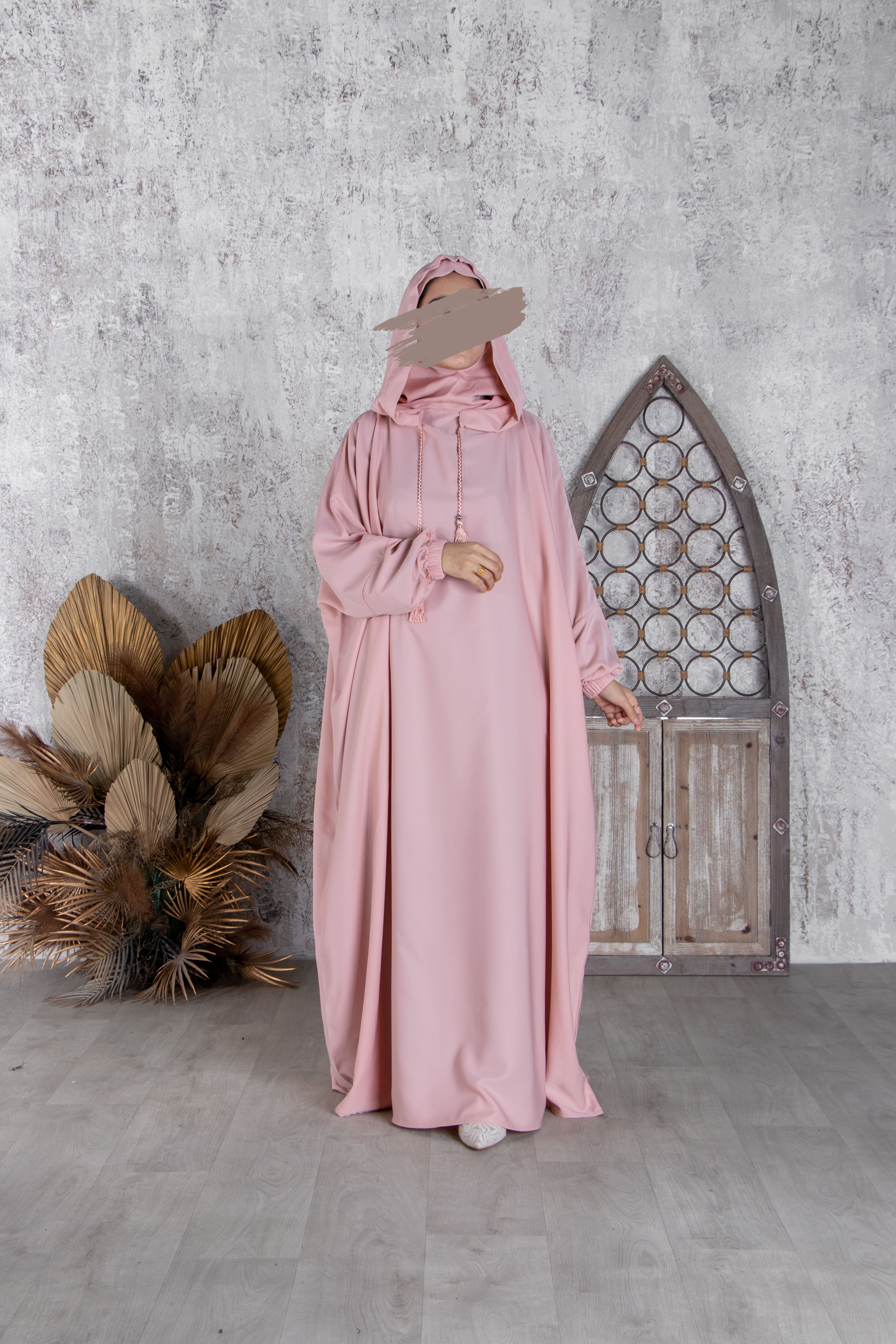 Light Pink Stylish Cap Jilbab - Jilbab - Muslim Lifestyle Store