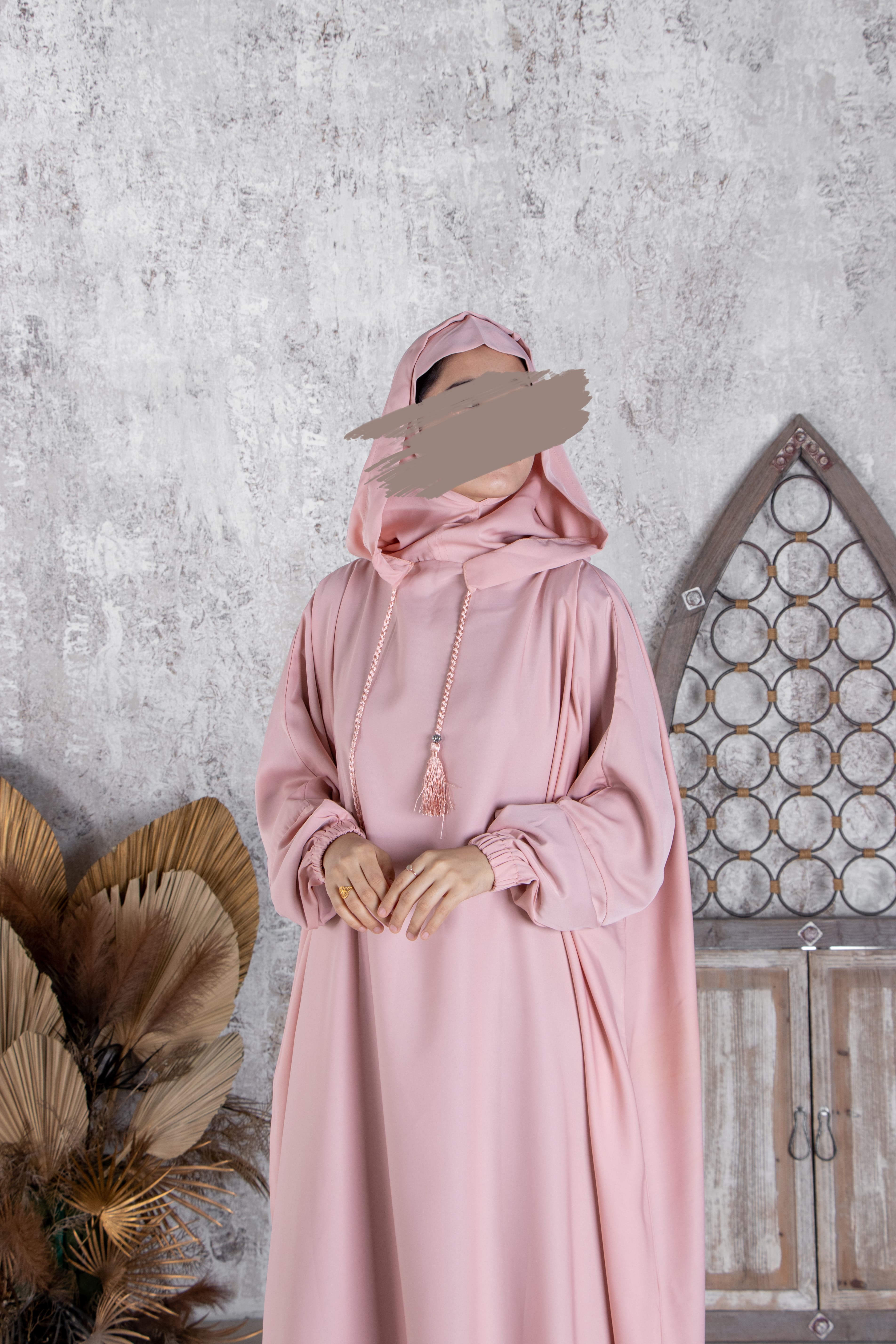 Light Pink Stylish Cap Jilbab - Jilbab - Muslim Lifestyle Store