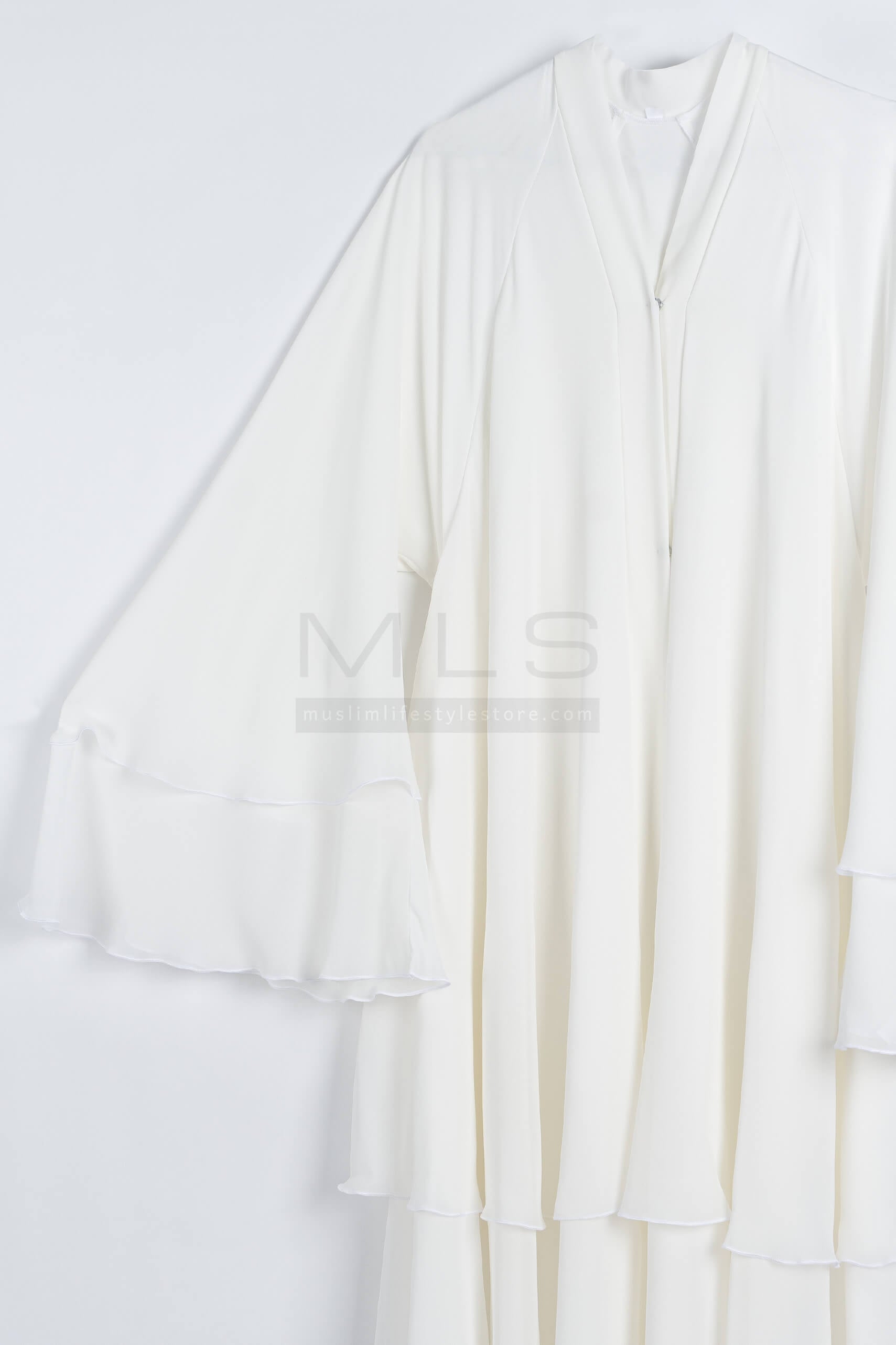 White Flare Abaya - Abaya - Muslim Lifestyle Store