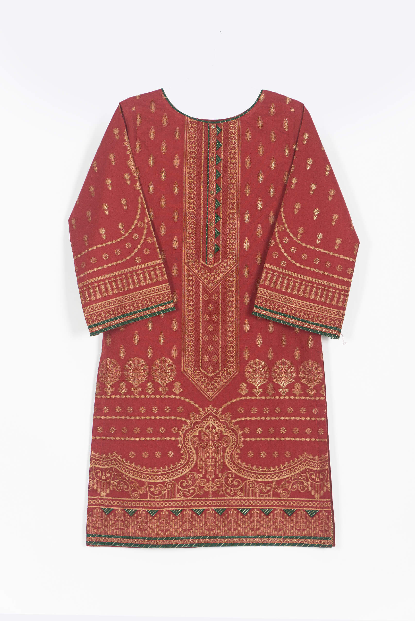 Banarasi Red Shalwar Kameez - Shalwar Kameez - Muslim Lifestyle Store
