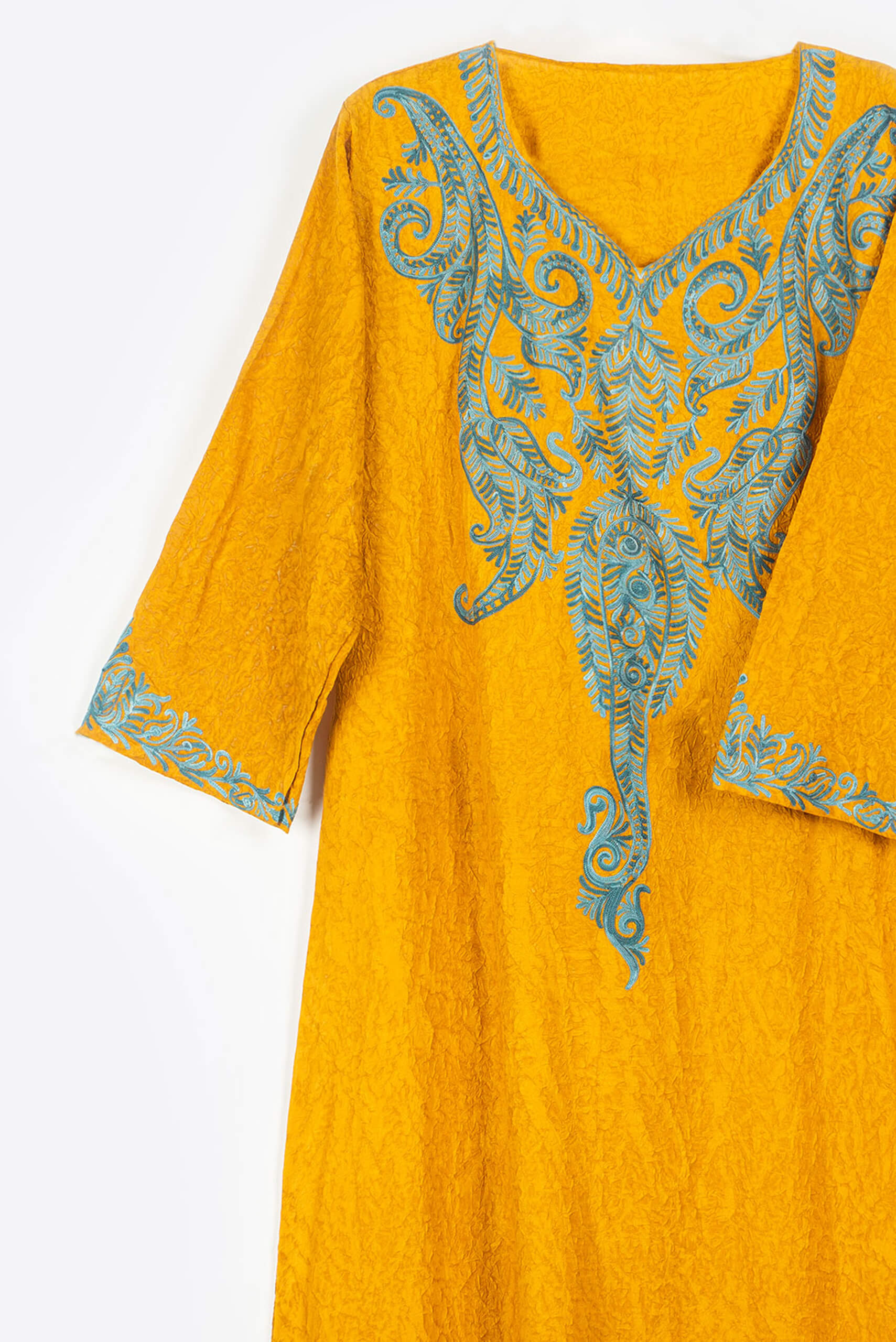 Dark Yellow Kashmiri Jalabiya - Jalabiya - Muslim Lifestyle Store