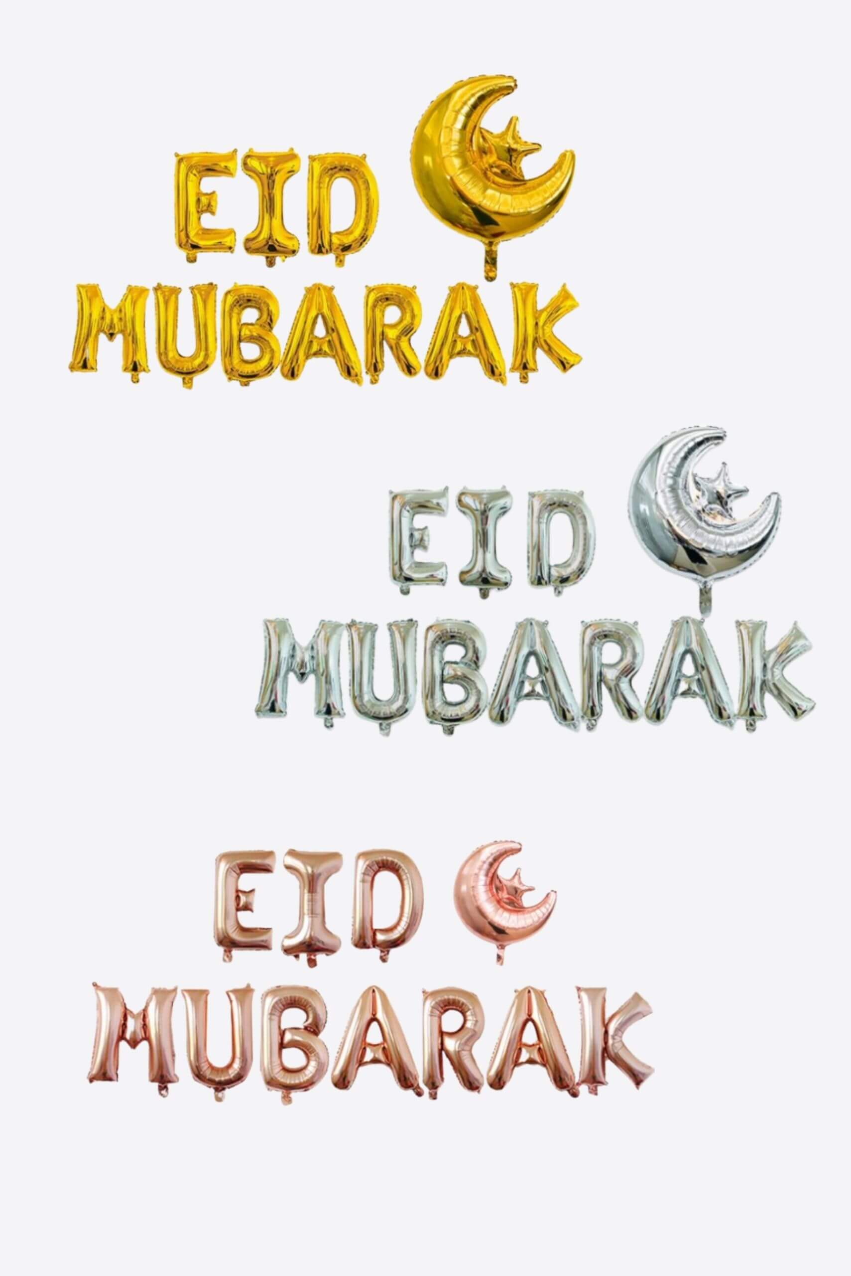 Eid Mubarak Foil Balloons - Balloon - Muslim Lifestyle Store