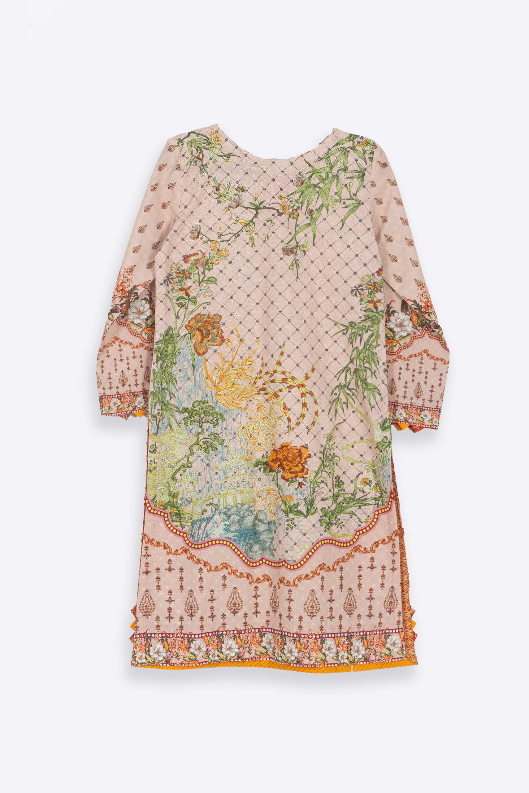 Garden Peach Shalwar Kameez - Shalwar Kameez - Muslim Lifestyle Store