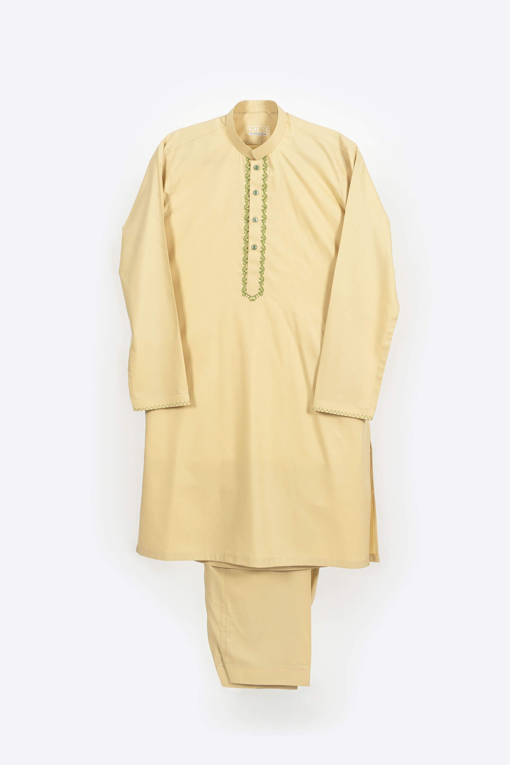 Golden Beige Shalwar Kameez - Shalwar Kameez - Muslim Lifestyle Store