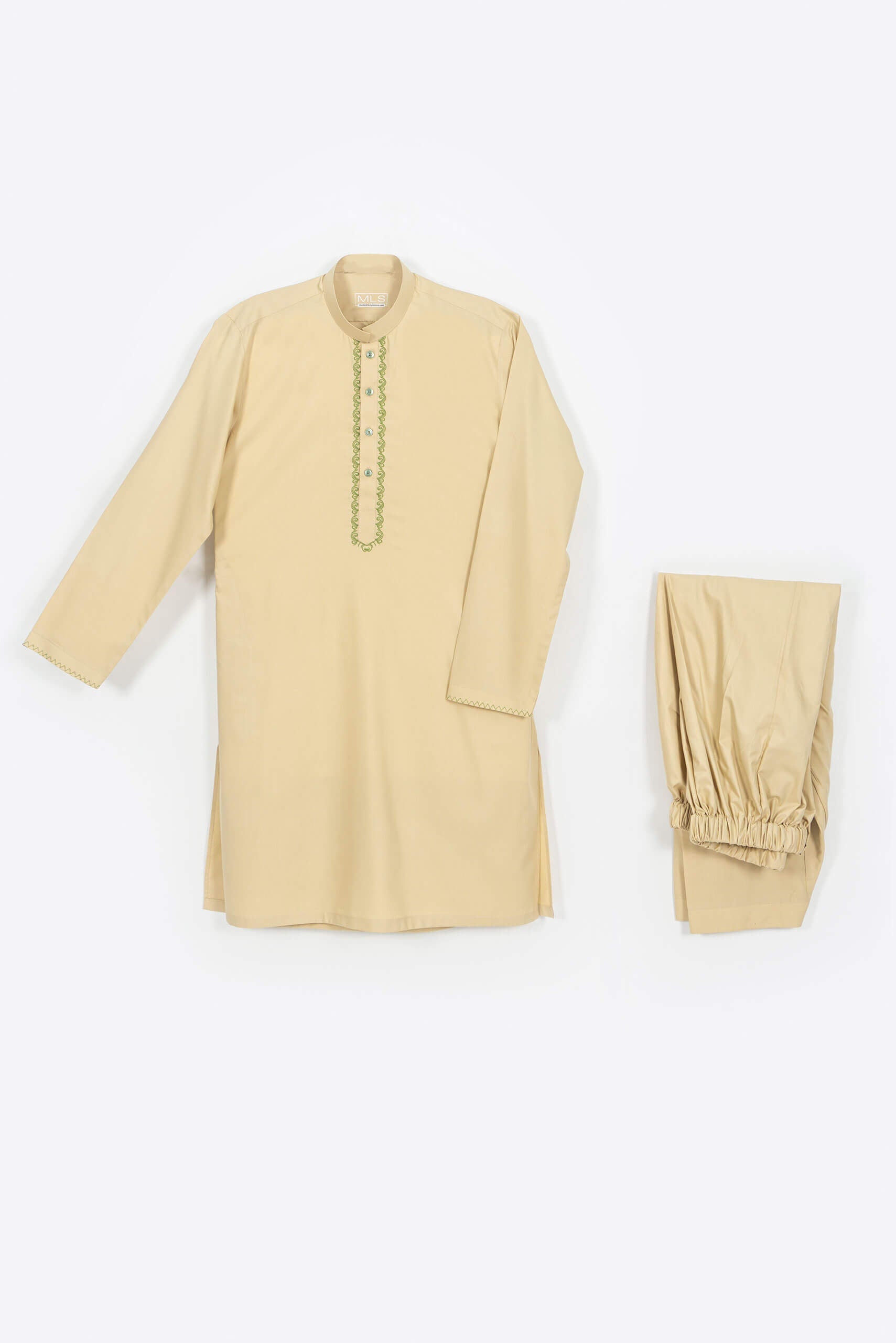 Golden Beige Shalwar Kameez - Shalwar Kameez - Muslim Lifestyle Store