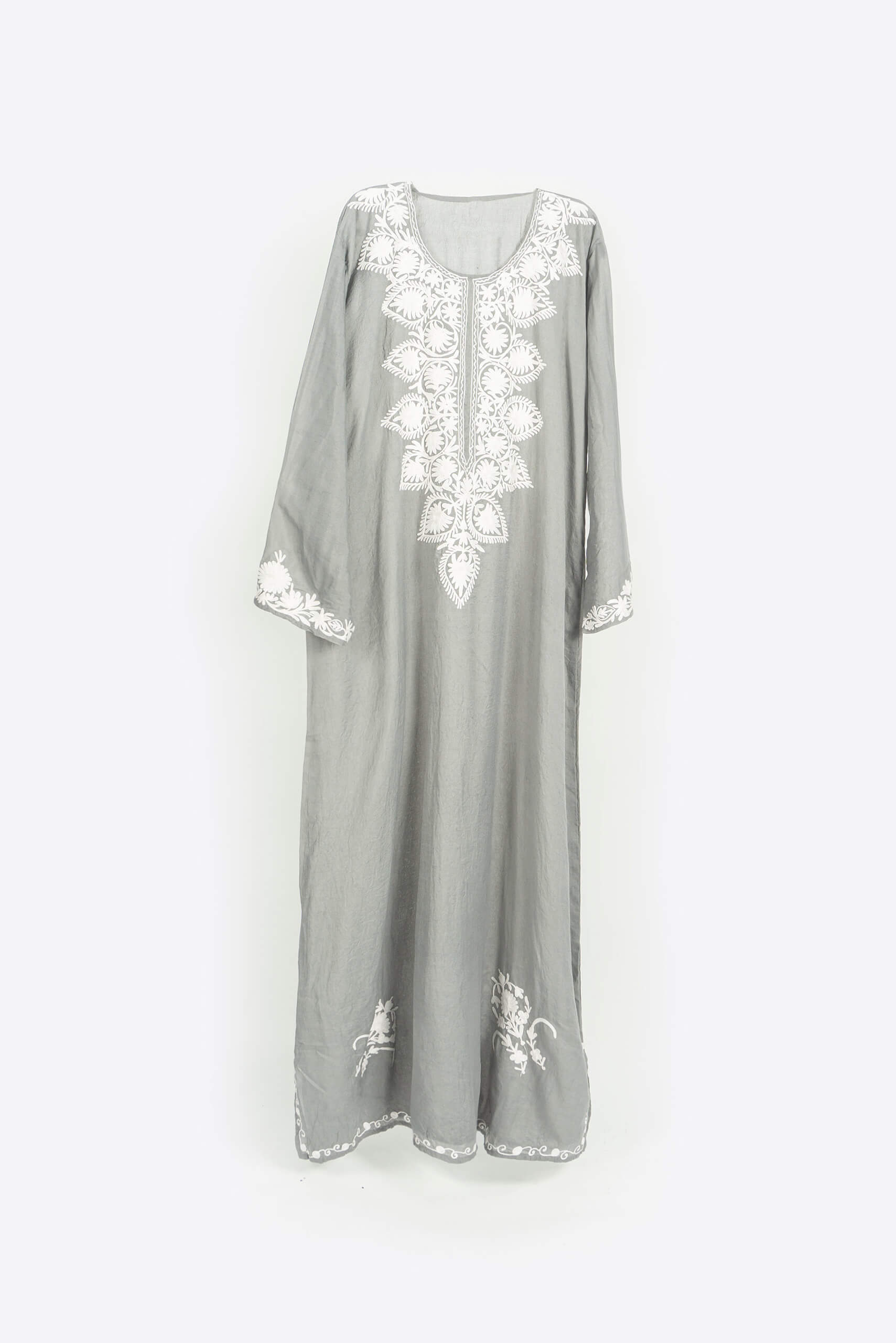 Gray White Kashmiri Jalabiya - Jalabiya - Muslim Lifestyle Store