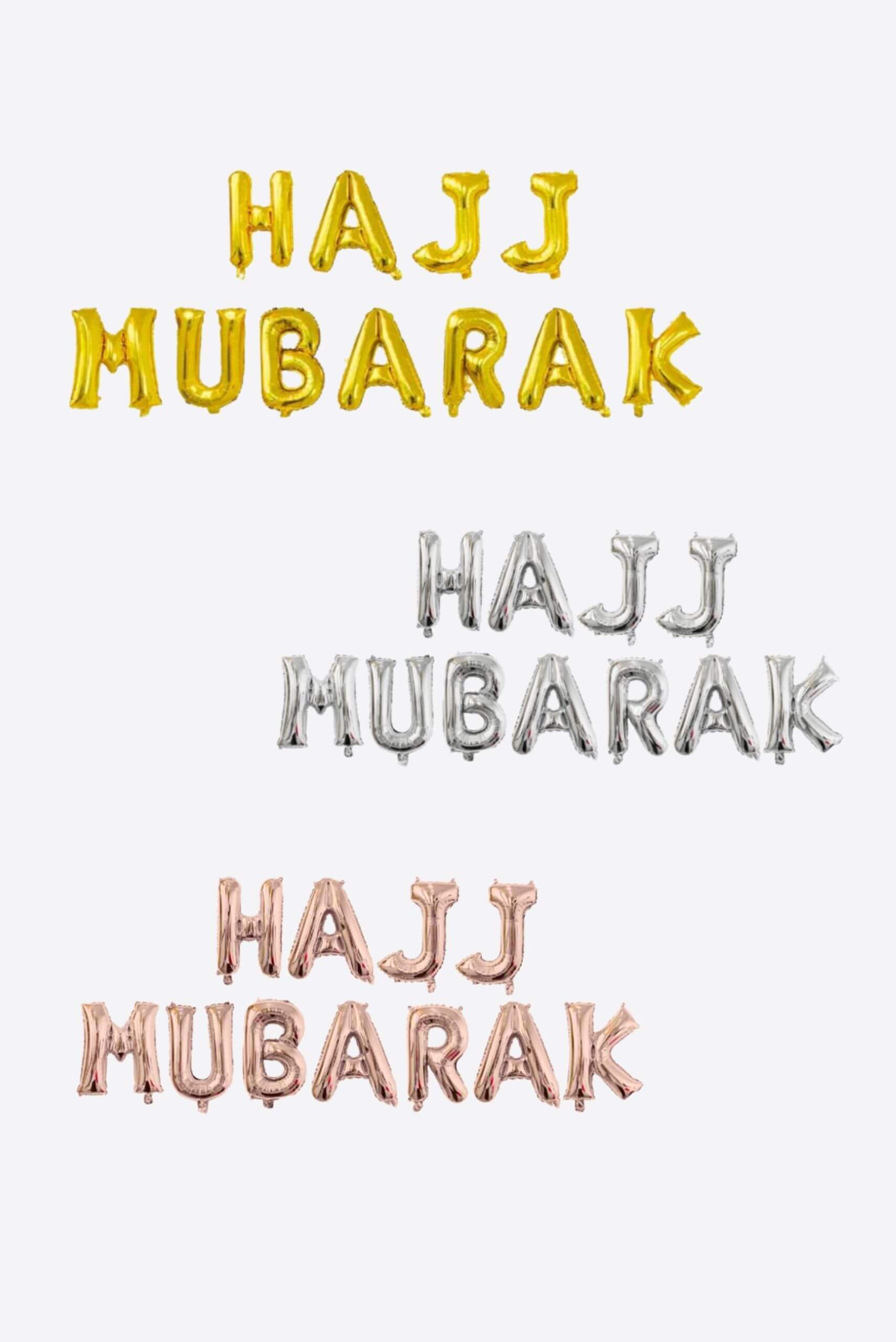 Hajj Mubarak Foil Balloons - Balloon - Muslim Lifestyle Store