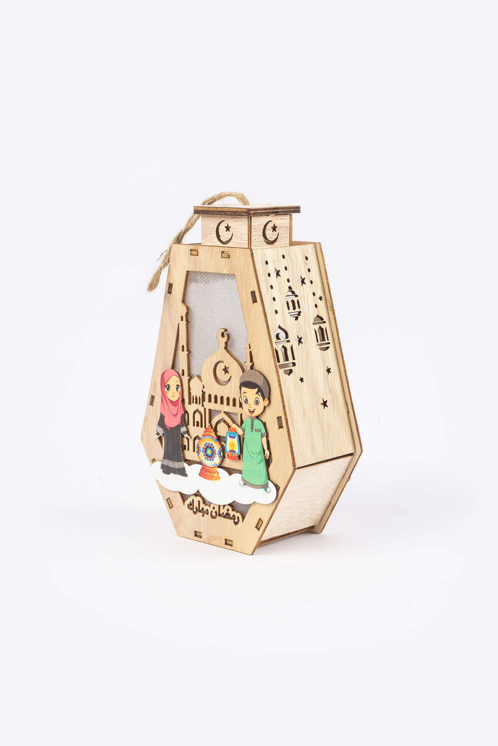 LED Kids Ramadan Wooden Lantern - Lantern - Muslim Lifestyle Store