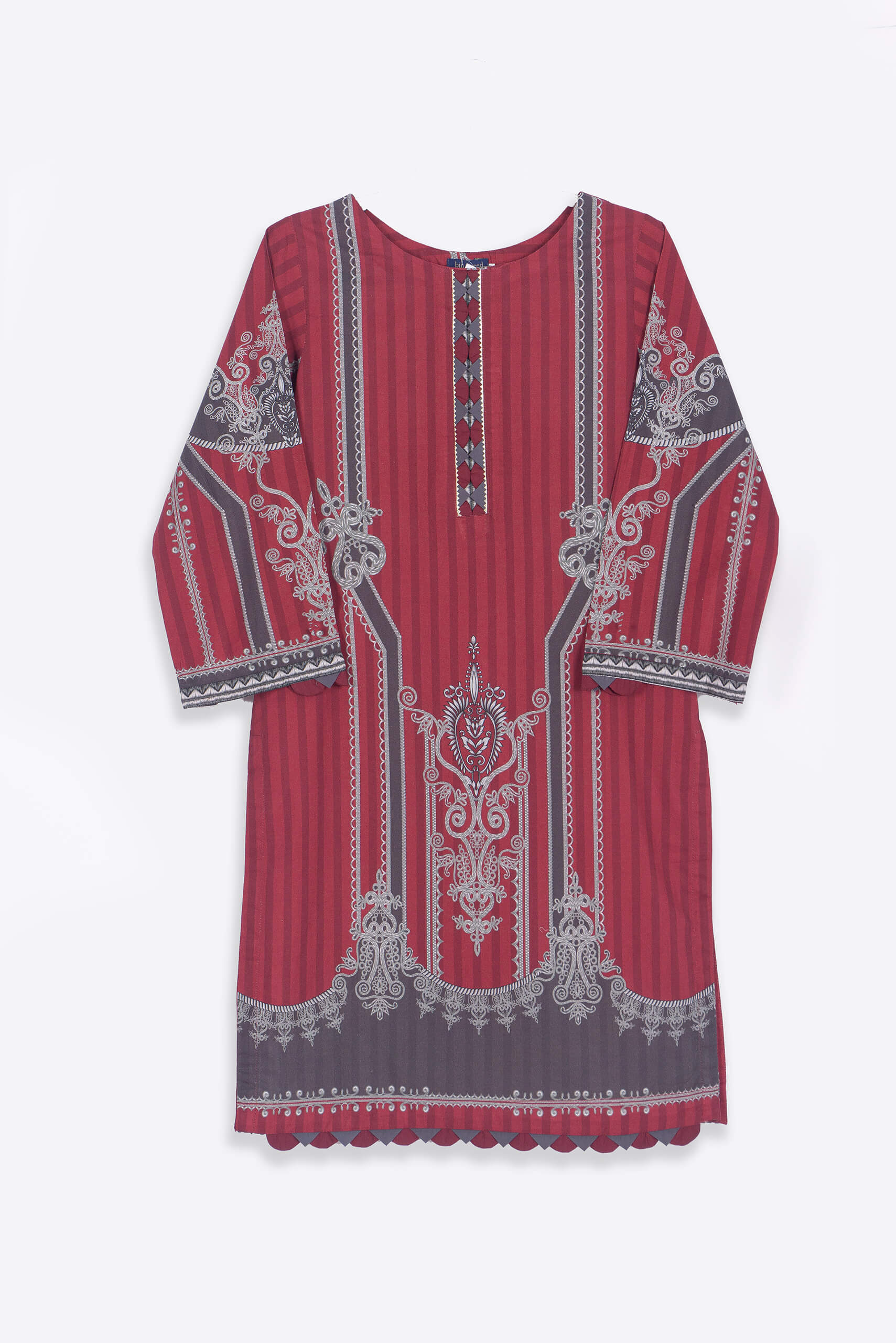 Magenta Gray Shalwar Kameez - Shalwar Kameez - Muslim Lifestyle Store