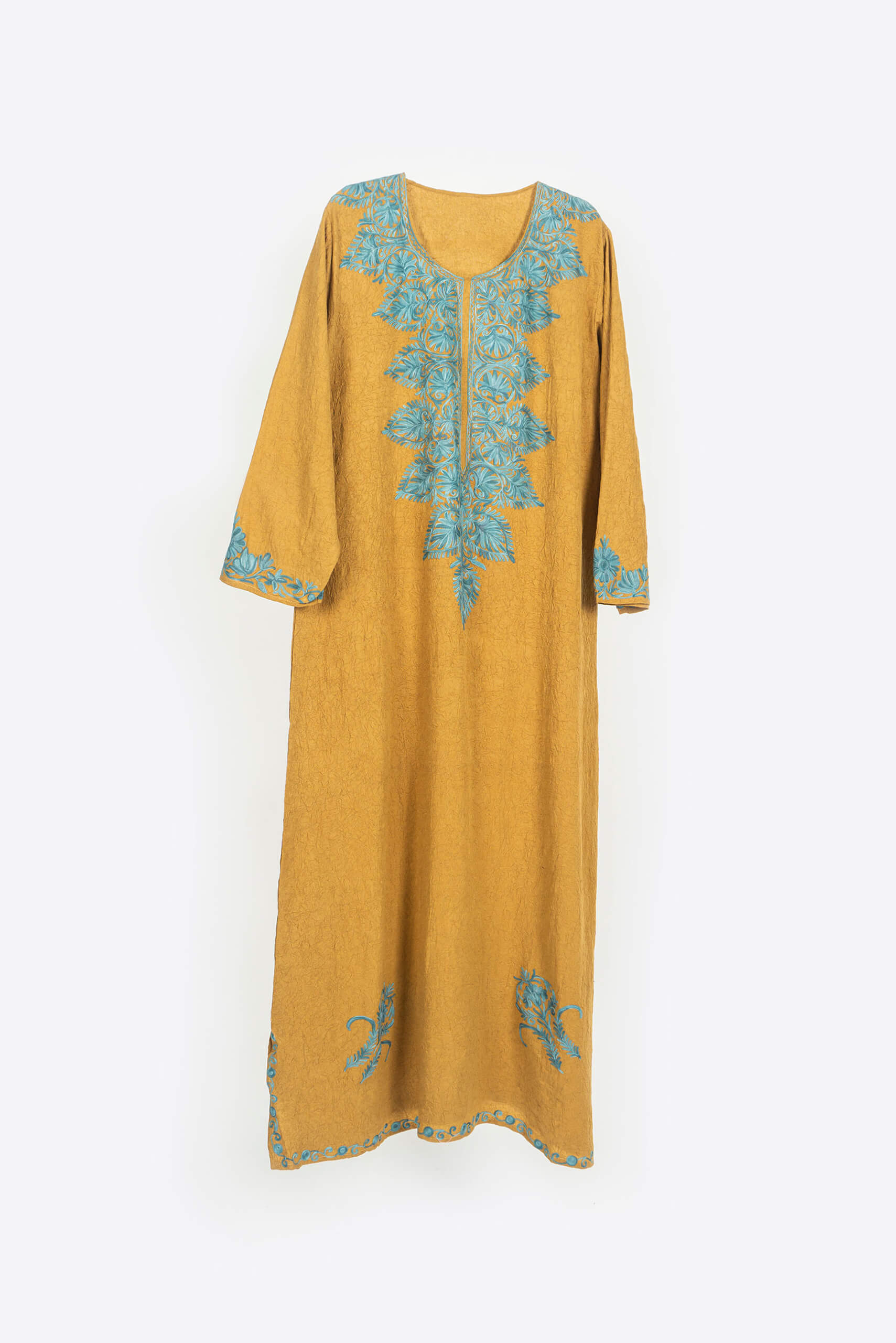 Mustard Green Kashmiri Jalabiya - Jalabiya - Muslim Lifestyle Store
