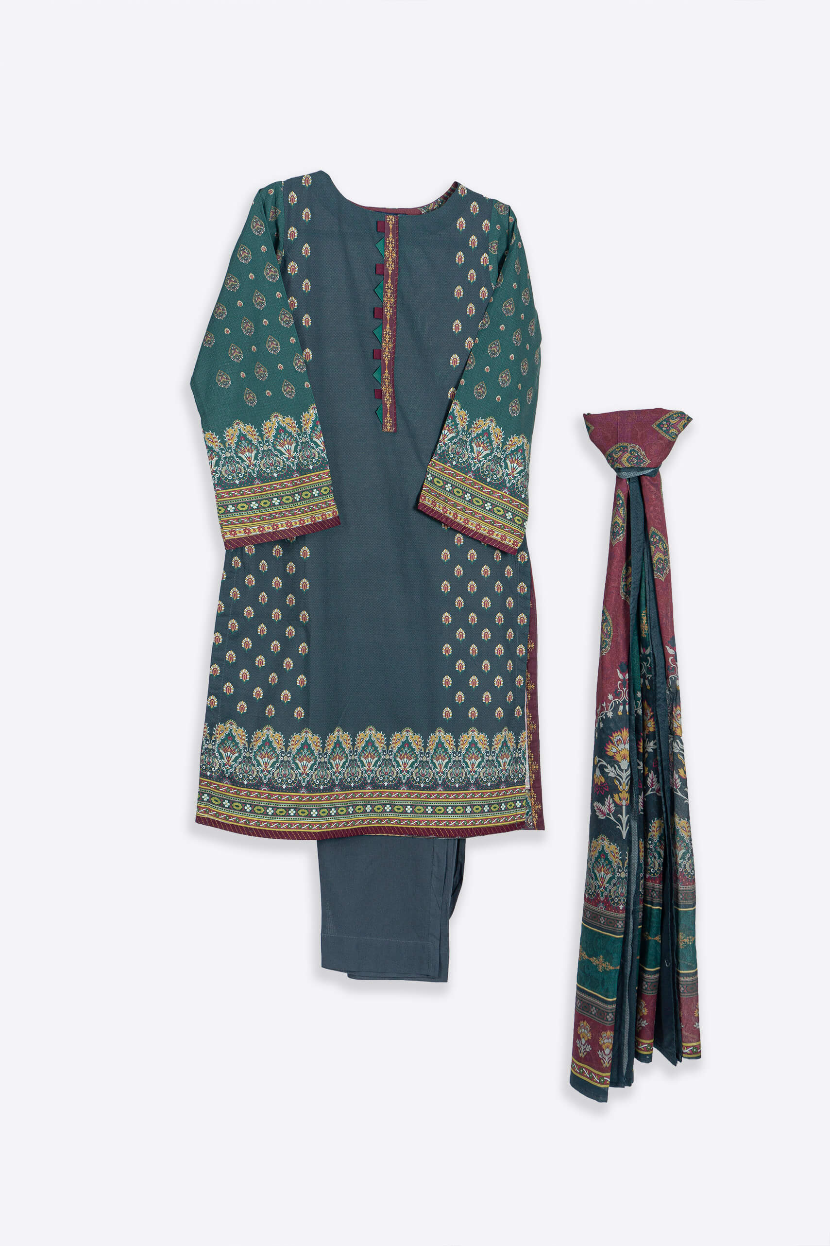 Prussian Blue Shalwar Kameez - Shalwar Kameez - Muslim Lifestyle Store