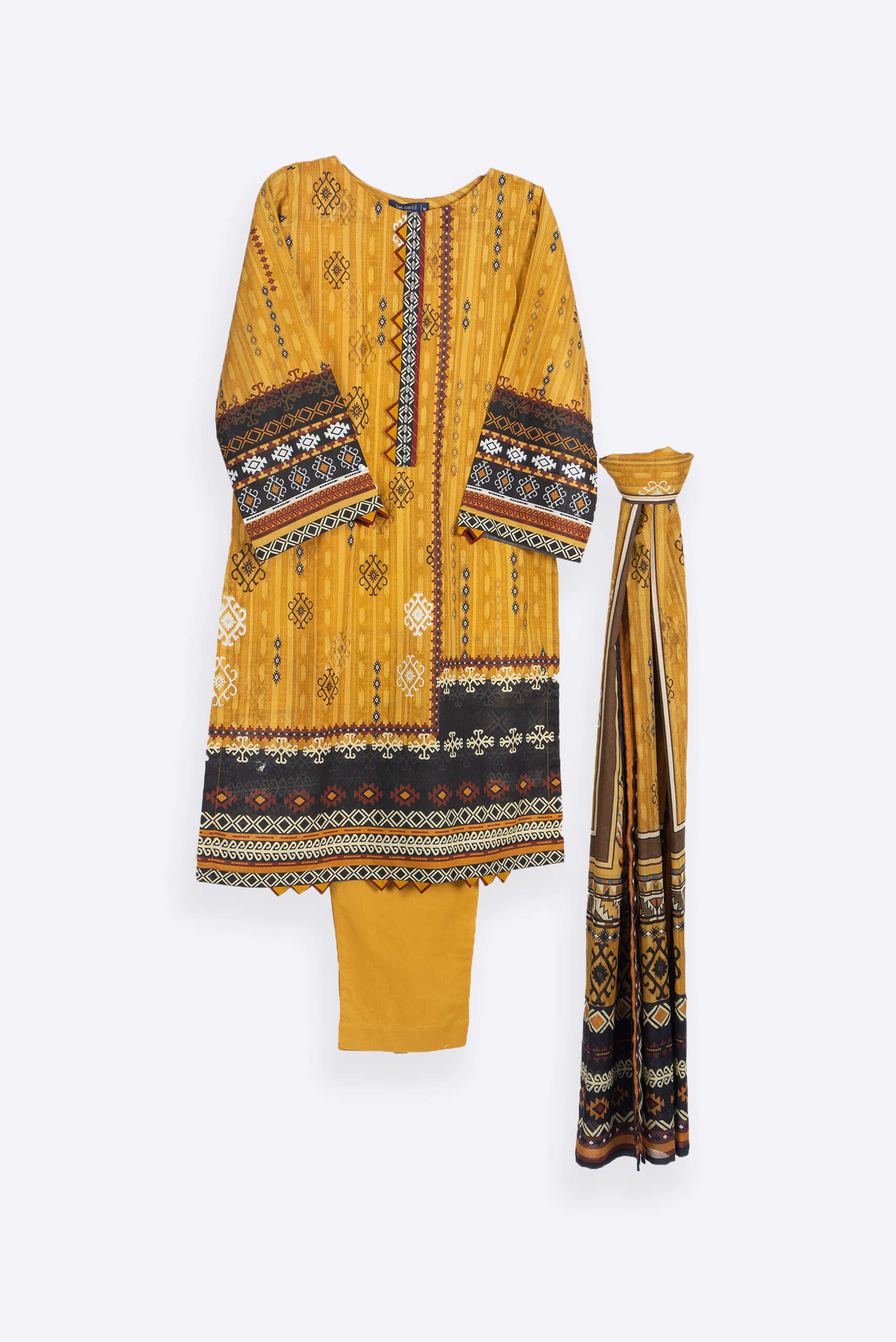 Rural Yellow Shalwar Kameez - Shalwar Kameez - Muslim Lifestyle Store