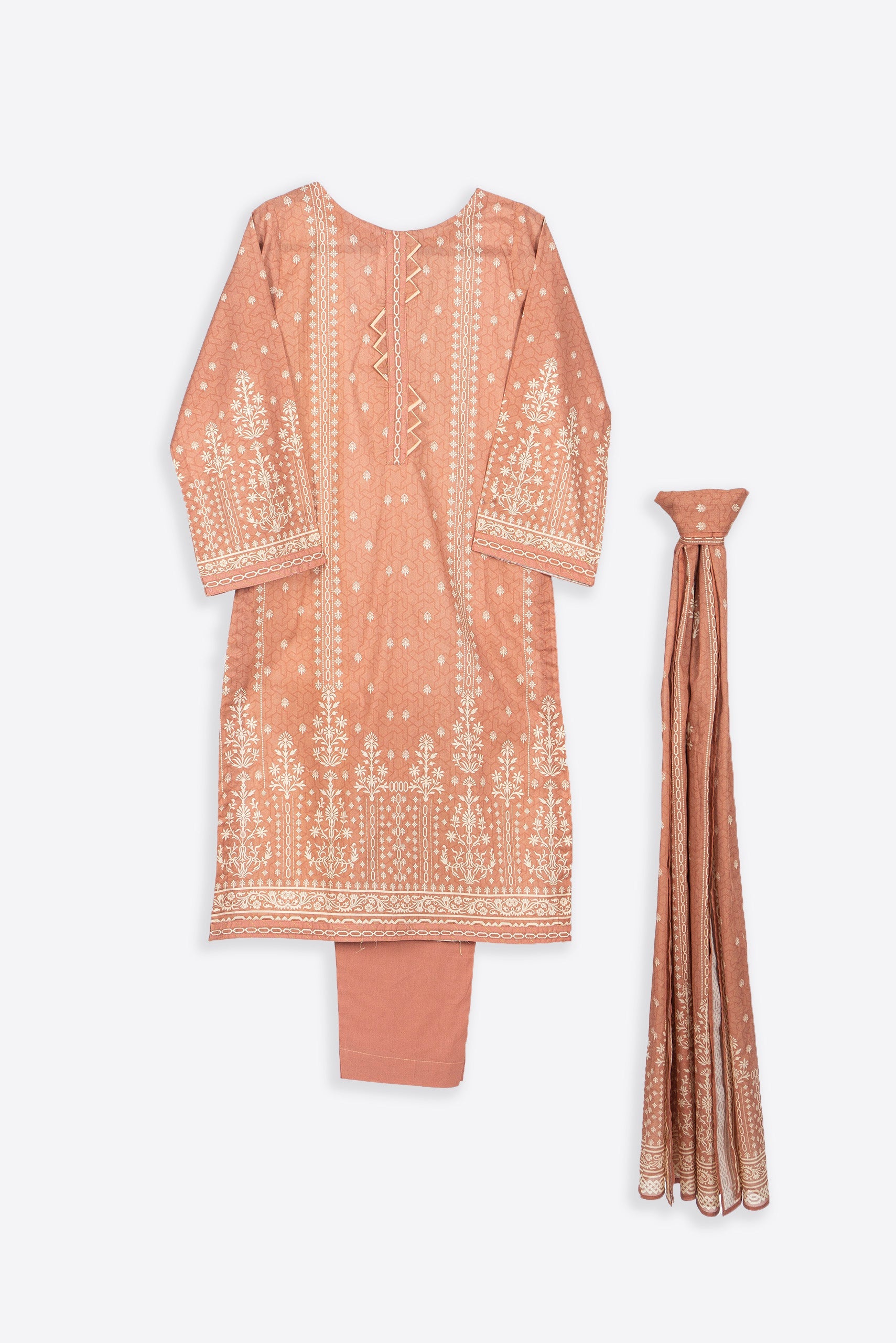 Salmon Peach Shalwar Kameez - Shalwar Kameez - Muslim Lifestyle Store
