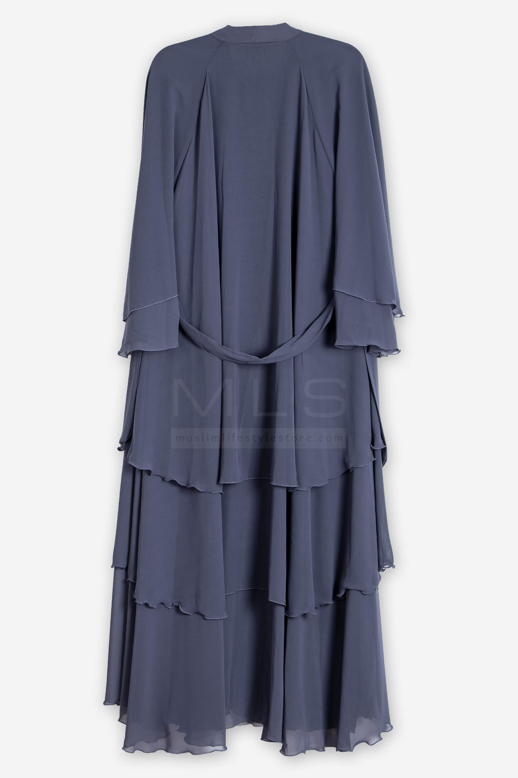Mid Grey Flare Abaya - Abaya - Muslim Lifestyle Store