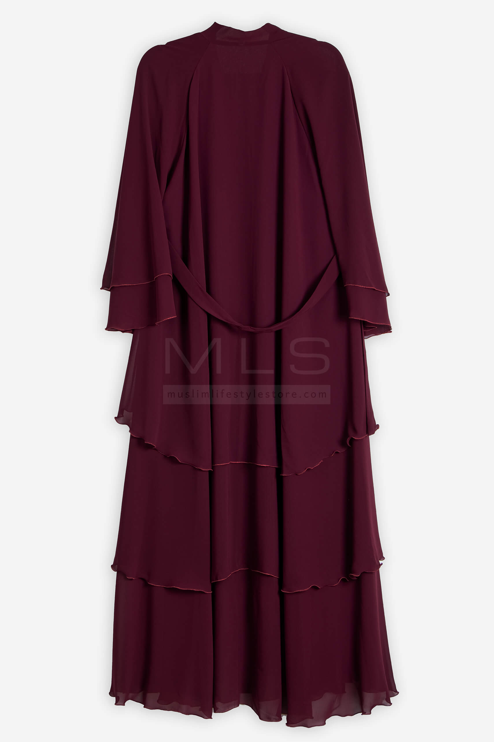 Maroon Flare Abaya - Abaya - Muslim Lifestyle Store