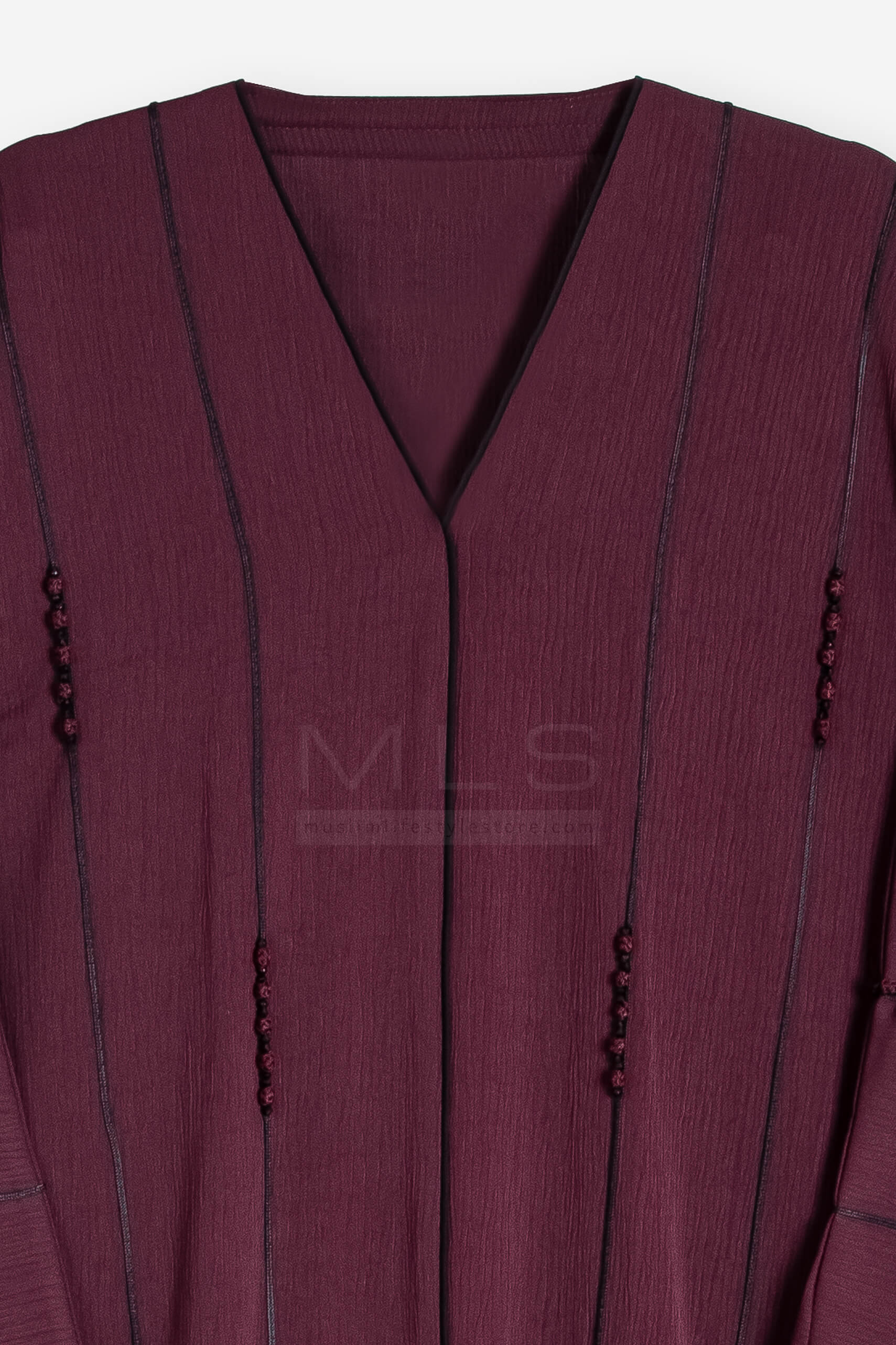 Velvet Red Abaya - Abaya - Muslim Lifestyle Store