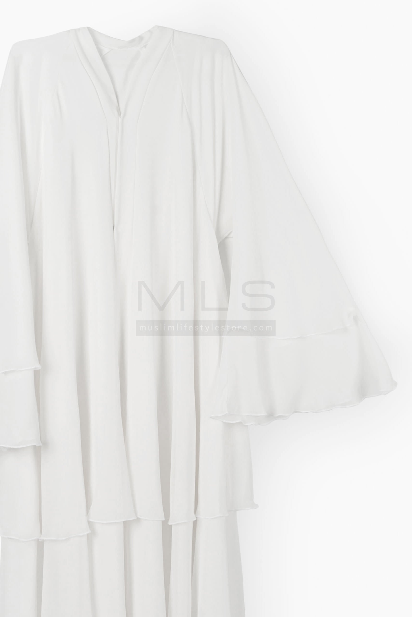 White Flare Abaya - Abaya - Muslim Lifestyle Store