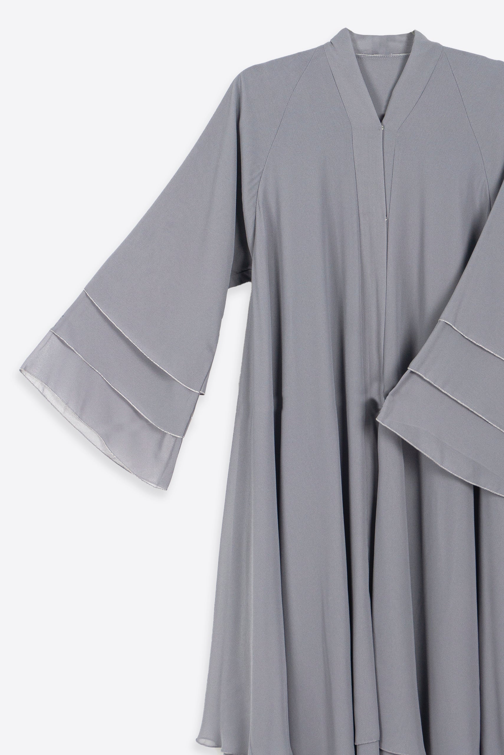 Flare Gray Abaya - Abaya - Muslim Lifestyle Store