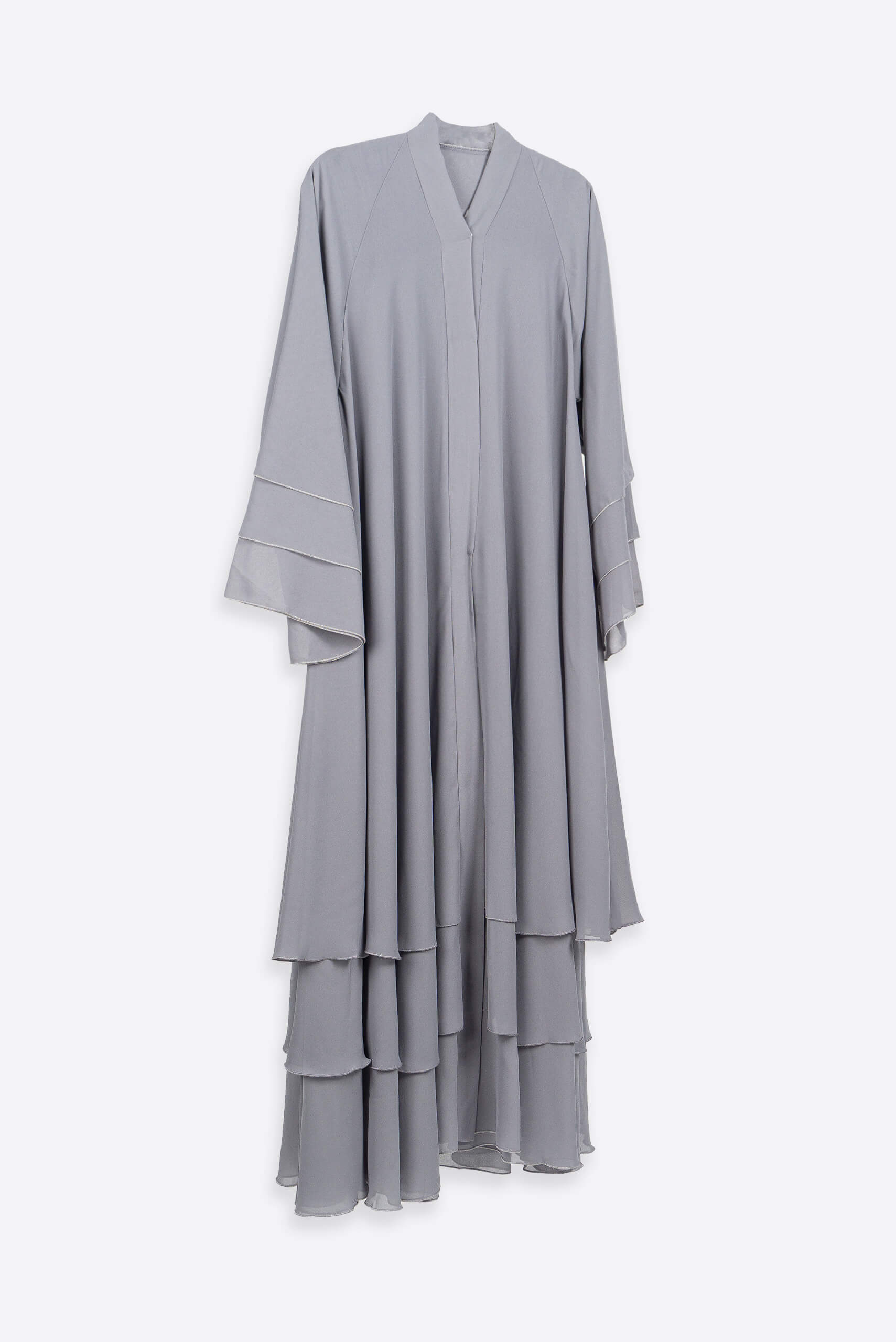 Flare Gray Abaya - Abaya - Muslim Lifestyle Store