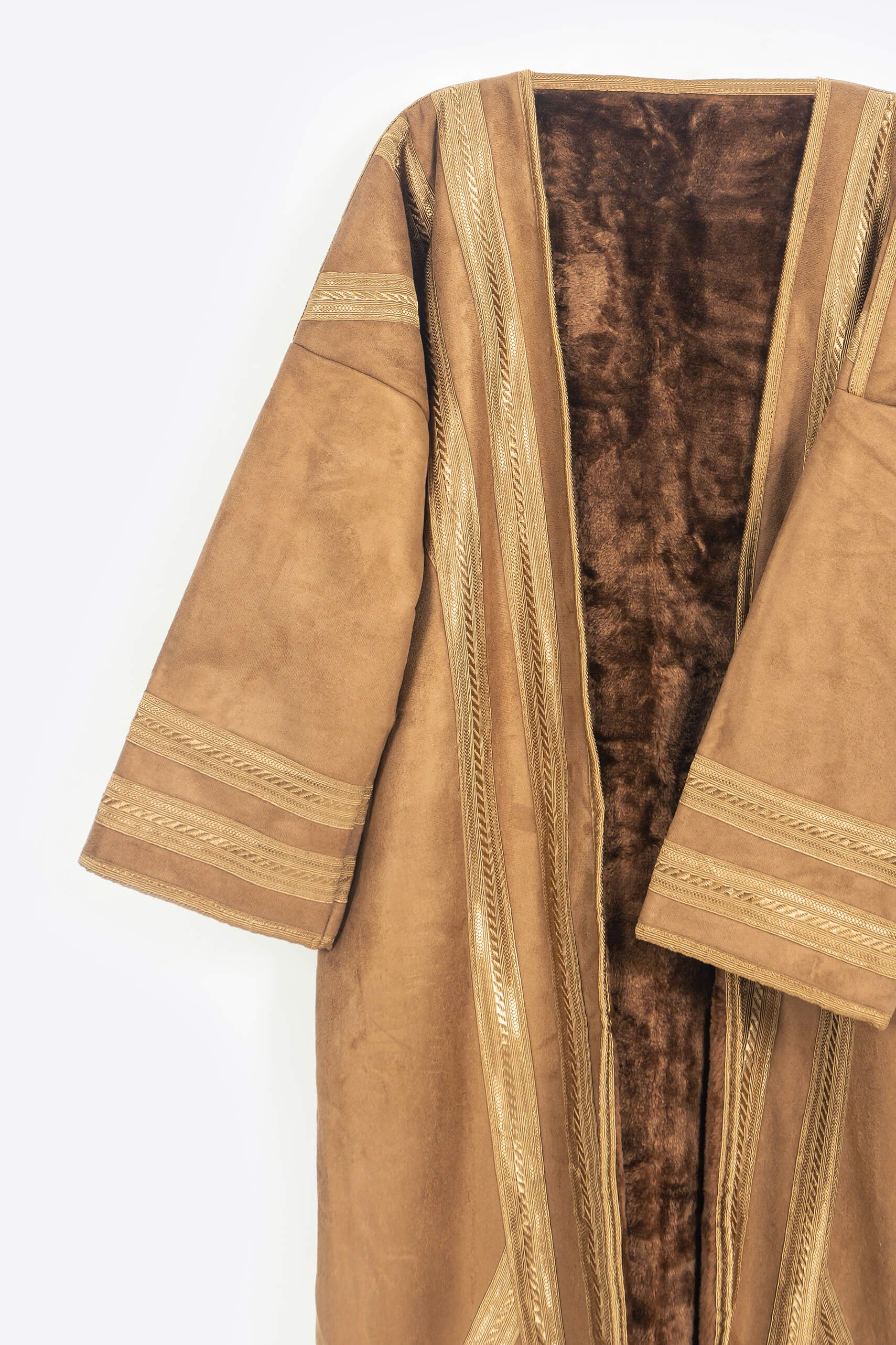 Light Brown Farwa Bisht - Bisht - Muslim Lifestyle Store