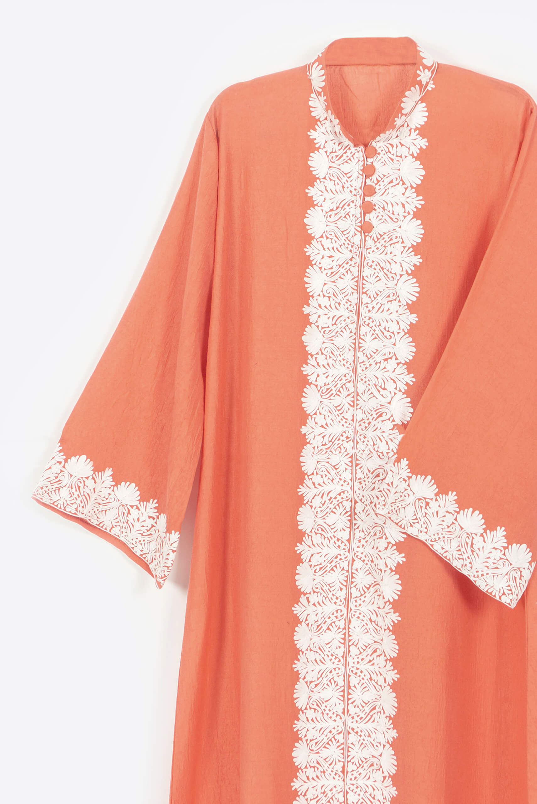 Peach White Kashmiri Jalabiya - Jalabiya - Muslim Lifestyle Store