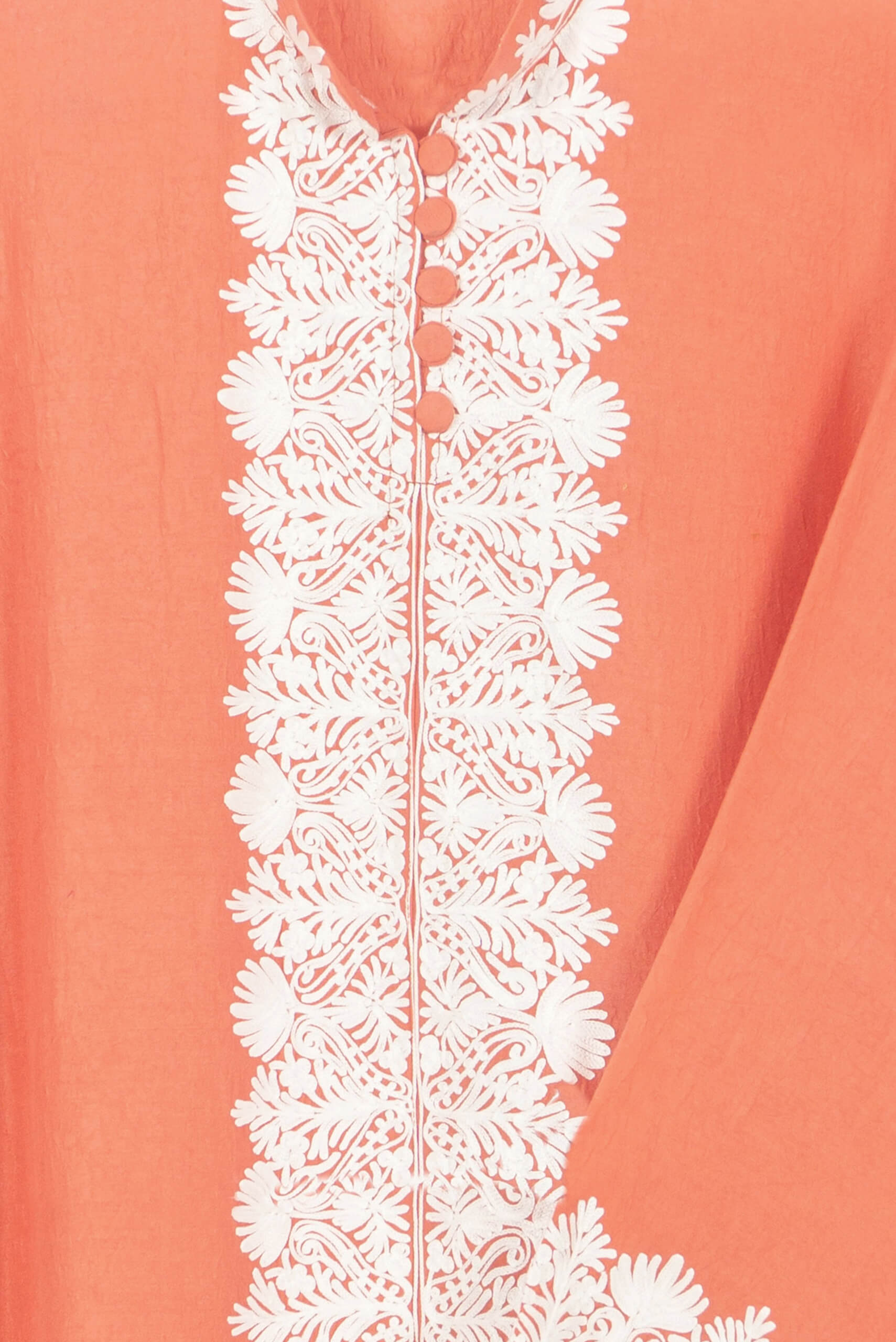 Peach White Kashmiri Jalabiya - Jalabiya - Muslim Lifestyle Store