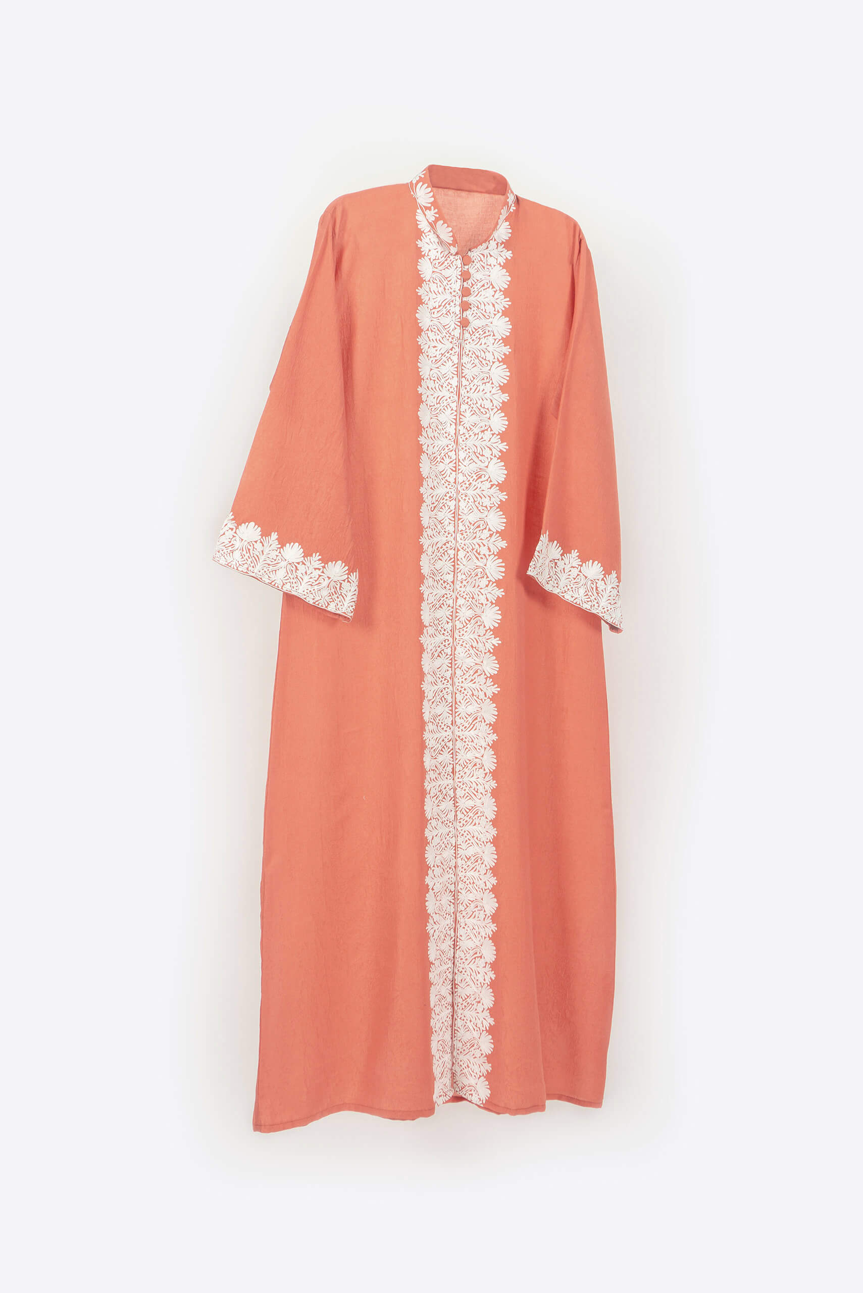 Peach White Kashmiri Jalabiya - Jalabiya - Muslim Lifestyle Store